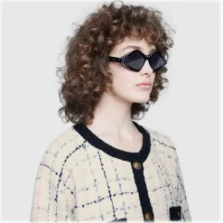 Gucci - Sunglasses with Diamond & Swarovski Crystals Frame - Bicolor - Gucci Eyewear - Avvenice