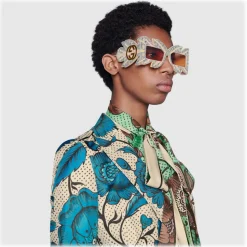 Gucci - Sunglasses with Mask with Swarovski Crystals Limited Edition - Rétro Details - Gucci Eyewear - Avvenice