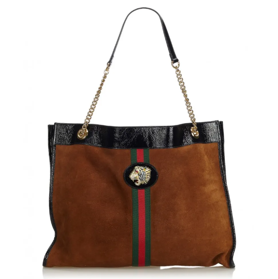 Gucci Vintage - 2018 Large Rajah Tote Bag - Brown - Leather Handbag - Luxury High Quality - Avvenice