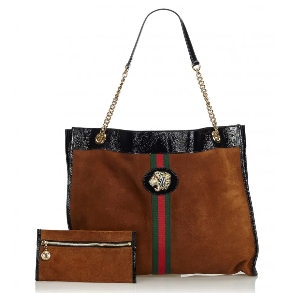 Gucci Vintage - 2018 Large Rajah Tote Bag - Brown - Leather Handbag - Luxury High Quality - Avvenice