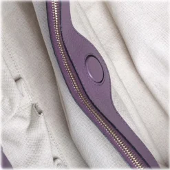 Gucci Vintage - Bamboo Leather Shopper Bag - Purple - Leather Handbag - Luxury High Quality - Avvenice