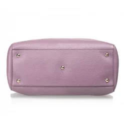 Gucci Vintage - Bamboo Leather Shopper Bag - Purple - Leather Handbag - Luxury High Quality - Avvenice