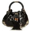 Gucci Vintage - Bamboo Patent Leather Indy Satchel Bag - Black - Leather Handbag - Luxury High Quality - Avvenice