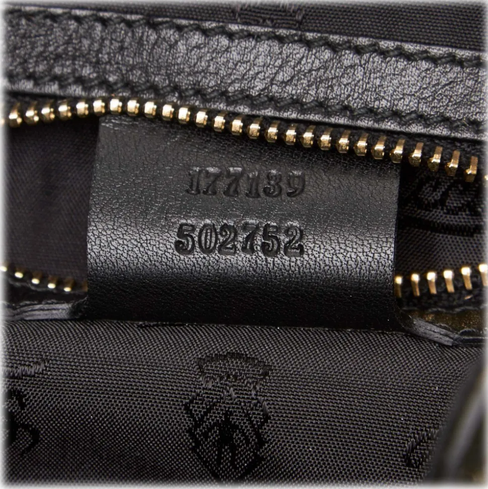 Gucci Vintage - Bamboo Patent Leather Indy Satchel Bag - Black - Leather Handbag - Luxury High Quality - Avvenice