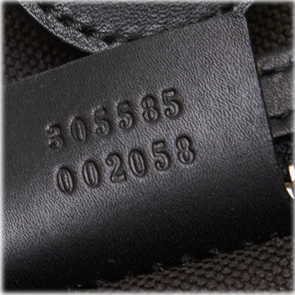 Gucci Vintage - Brocade Leather Stirrup Tote Bag - Black - Leather Handbag - Luxury High Quality - Avvenice