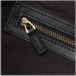 Gucci Vintage - Brocade Leather Stirrup Tote Bag - Black - Leather Handbag - Luxury High Quality - Avvenice