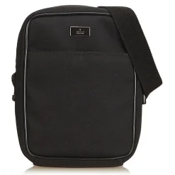 Gucci Vintage - Canvas Crossbody Bag - Black - Leather Handbag - Luxury High Quality - Avvenice