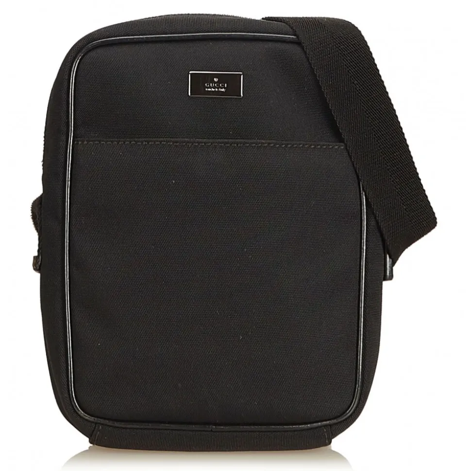 Gucci Vintage - Canvas Crossbody Bag - Black - Leather Handbag - Luxury High Quality - Avvenice