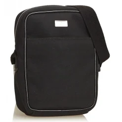 Gucci Vintage - Canvas Crossbody Bag - Black - Leather Handbag - Luxury High Quality - Avvenice