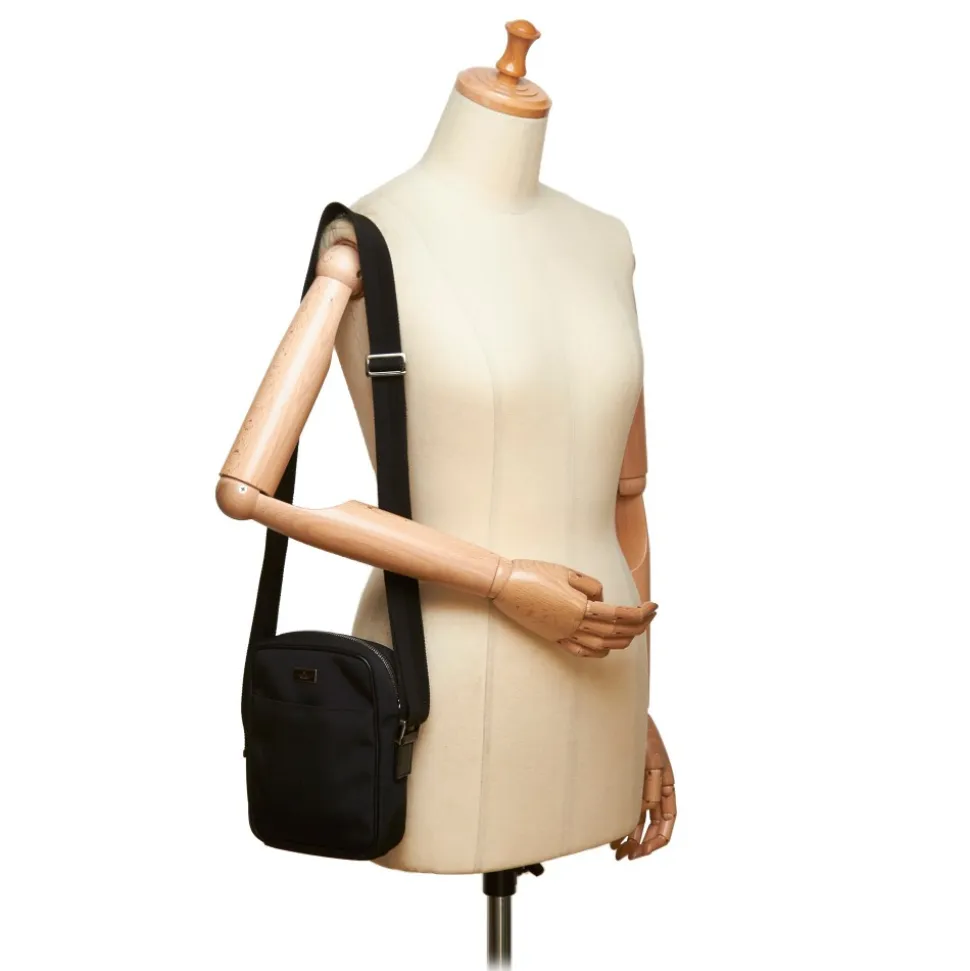 Gucci Vintage - Canvas Crossbody Bag - Black - Leather Handbag - Luxury High Quality - Avvenice