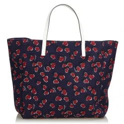 Gucci Vintage - Canvas Heartbeat Tote Bag - Blue - Leather Handbag - Luxury High Quality - Avvenice