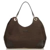 Gucci Vintage - Canvas Hobo Bag - Brown - Leather Handbag - Luxury High Quality - Avvenice