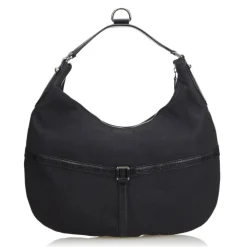 Gucci Vintage - Canvas Reins Hobo Bag - Black - Leather Handbag - Luxury High Quality - Avvenice