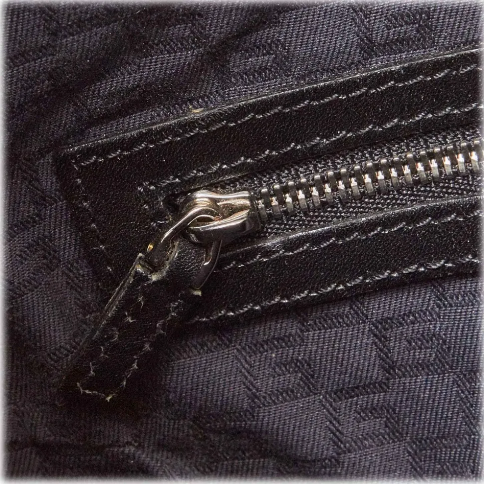 Gucci Vintage - Canvas Reins Hobo Bag - Black - Leather Handbag - Luxury High Quality - Avvenice