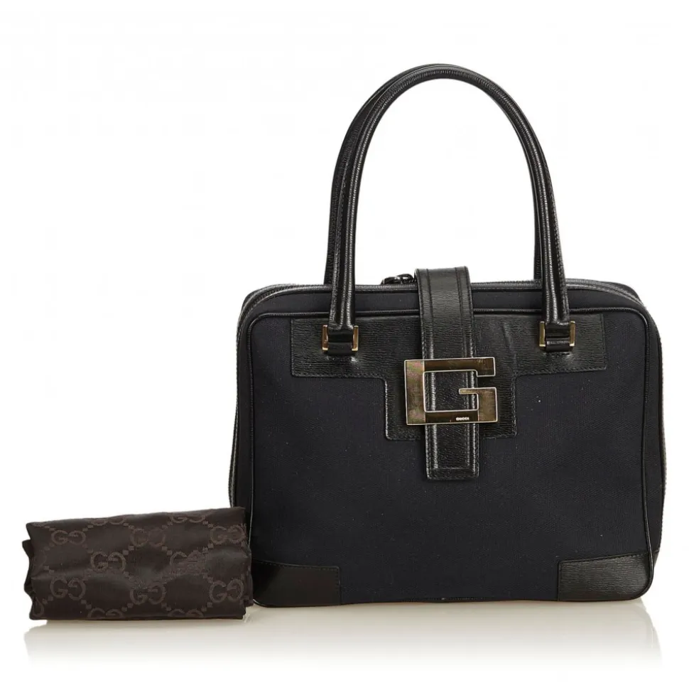 Gucci Vintage - Canvas Tote Bag - Black - Leather Handbag - Luxury High Quality - Avvenice