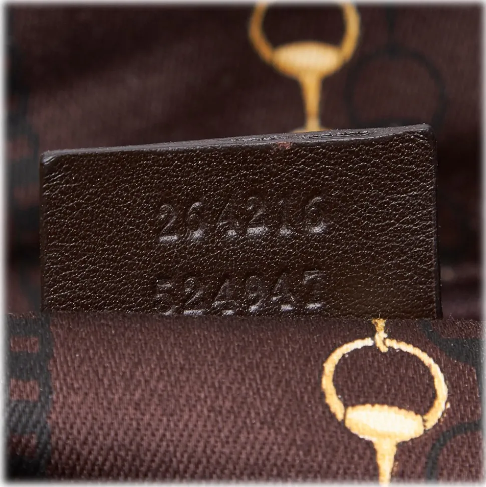 Gucci Vintage - Canvas Tote Bag - Brown - Leather Handbag - Luxury High Quality - Avvenice