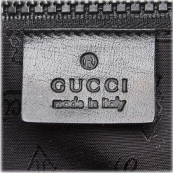 Gucci Vintage - Coated Canvas Travel Bag - Black - Leather Handbag - Luxury High Quality - Avvenice