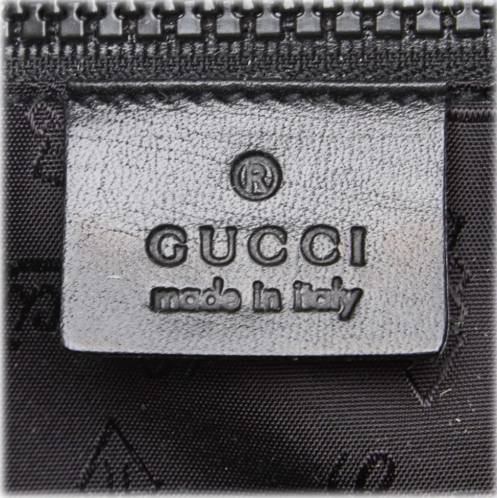 Gucci Vintage - Coated Canvas Travel Bag - Black - Leather Handbag - Luxury High Quality - Avvenice