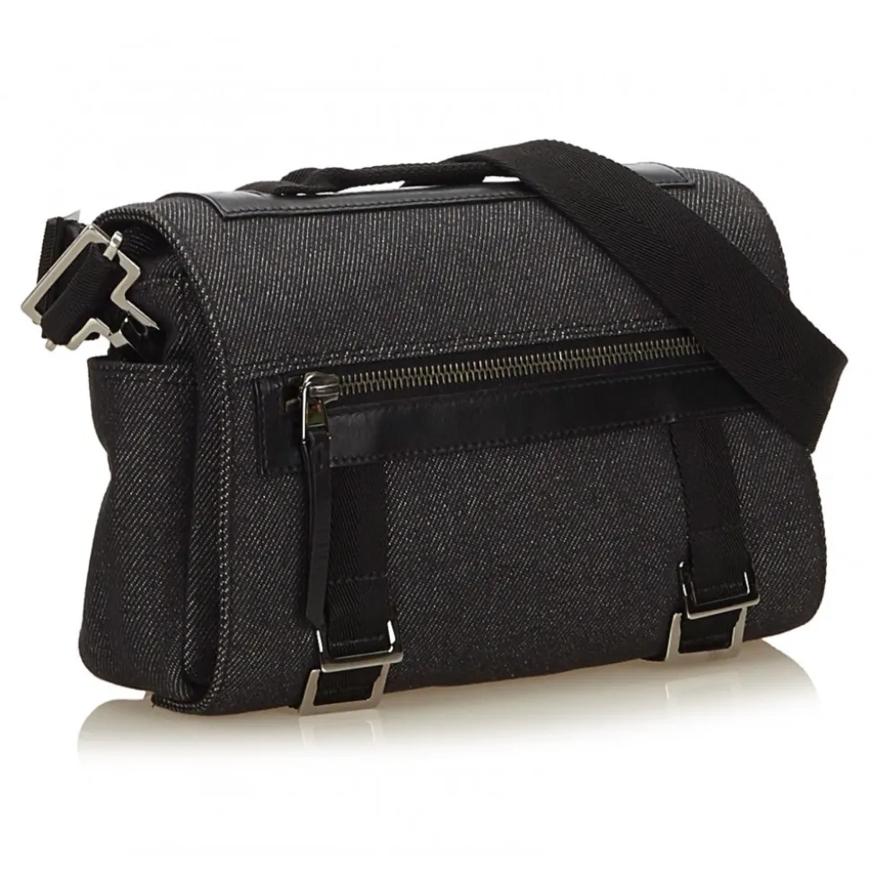 Gucci Vintage - Denim Camera Bag - Black - Leather Handbag - Luxury High Quality - Avvenice