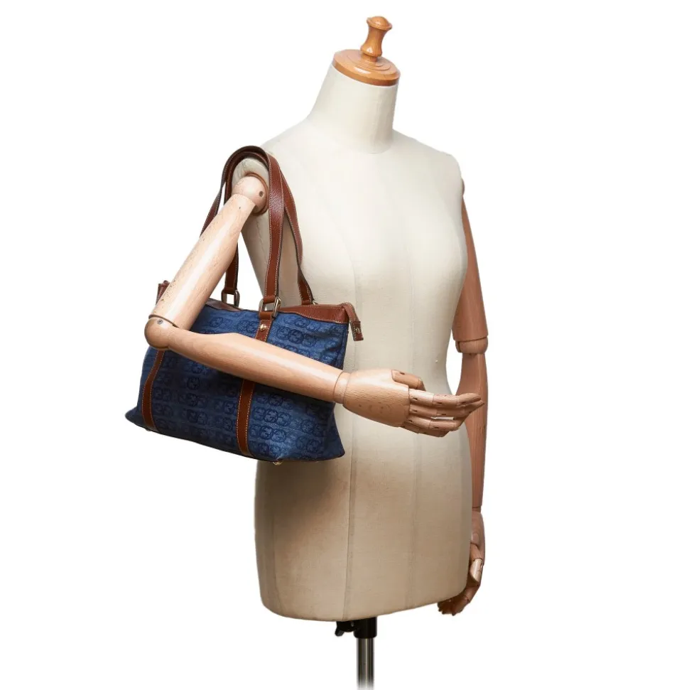 Gucci Vintage - Denim Tote Bag - Blue - Leather Handbag - Luxury High Quality - Avvenice