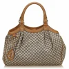 Gucci Vintage - Diamante Canvas Sukey Handbag Bag - Brown - Leather Handbag - Luxury High Quality - Avvenice