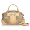 Gucci Vintage - Diamante Horsebit Catherine Satchel Bag - Brown - Leather Handbag - Luxury High Quality - Avvenice