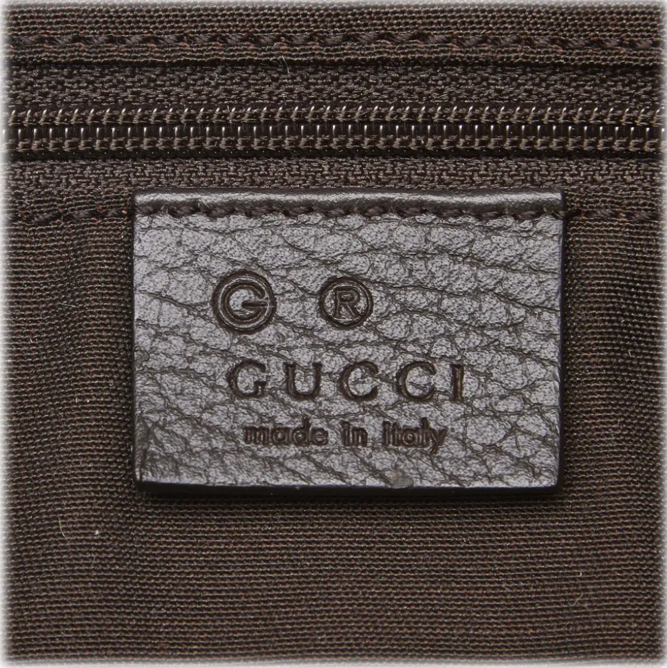 Gucci Vintage - Diamante Jacquard Hobo Bag - Brown - Leather Handbag - Luxury High Quality - Avvenice