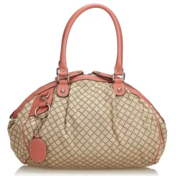 Gucci Vintage - Diamante Jacquard Sukey Handbag Bag - Brown - Leather Handbag - Luxury High Quality - Avvenice