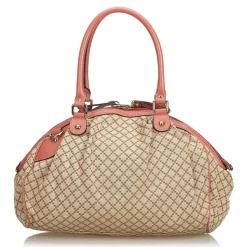 Gucci Vintage - Diamante Jacquard Sukey Handbag Bag - Brown - Leather Handbag - Luxury High Quality - Avvenice