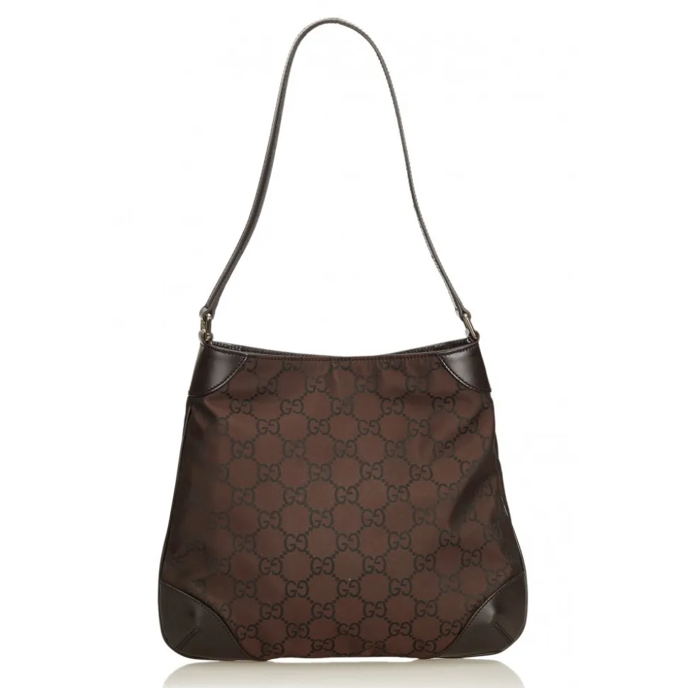 Gucci Vintage - GG Canvas Shoulder Bag - Brown - Leather Handbag - Luxury High Quality - Avvenice