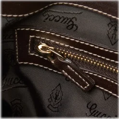 Gucci Vintage - GG Crystal Coated Canvas Hysteria Handbag Bag - Brown - Leather Handbag - Luxury High Quality - Avvenice