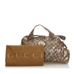 Gucci Vintage - GG Crystal Coated Canvas Hysteria Handbag Bag - Brown - Leather Handbag - Luxury High Quality - Avvenice