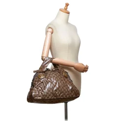 Gucci Vintage - GG Crystal Hysteria Handbag Bag - Brown - Leather Handbag - Luxury High Quality - Avvenice