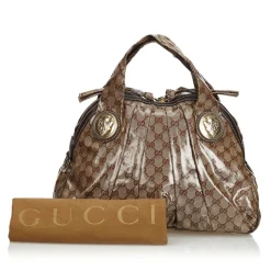 Gucci Vintage - GG Crystal Hysteria Handbag Bag - Brown - Leather Handbag - Luxury High Quality - Avvenice