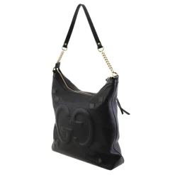 Gucci Vintage - GG Embossed Apollo Leather Shoulder Bag - Black - Leather Handbag - Luxury High Quality - Avvenice
