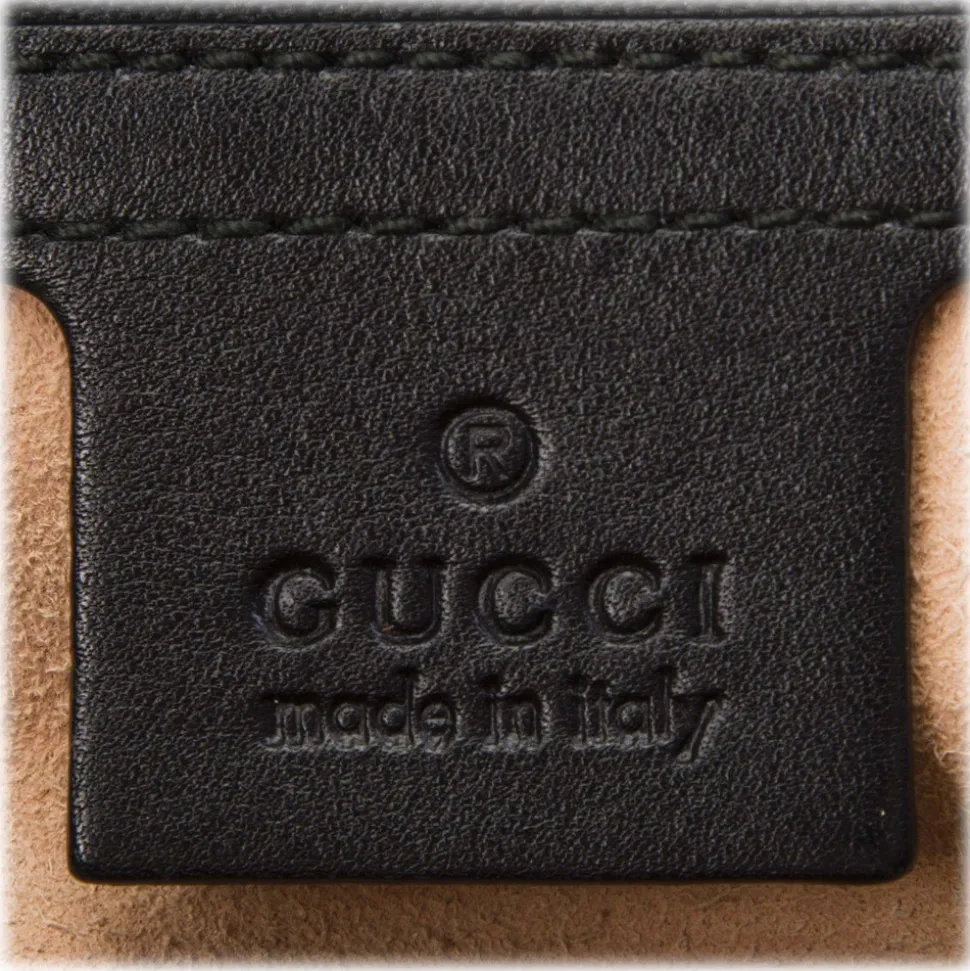 Gucci Vintage - GG Embossed Apollo Leather Shoulder Bag - Black - Leather Handbag - Luxury High Quality - Avvenice