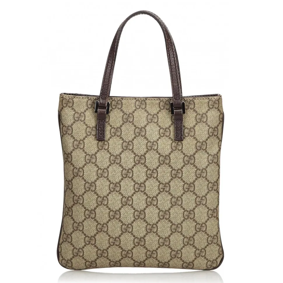 Gucci Vintage - GG Handbag Bag - Brown - Leather Handbag - Luxury High Quality - Avvenice