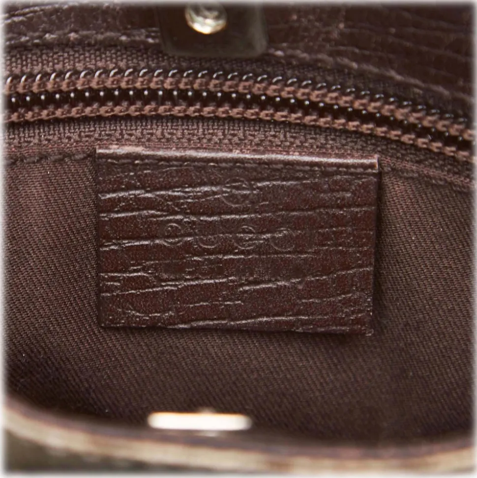 Gucci Vintage - GG Handbag Bag - Brown - Leather Handbag - Luxury High Quality - Avvenice