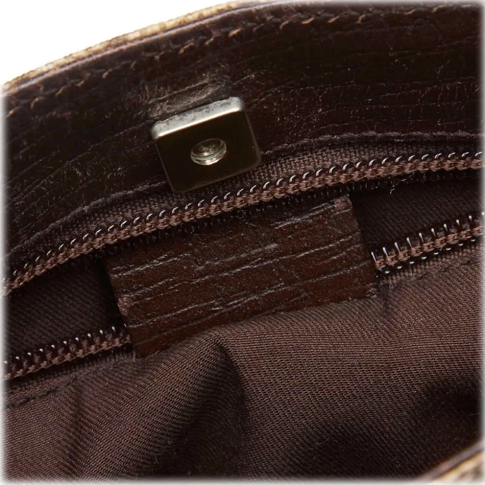 Gucci Vintage - GG Handbag Bag - Brown - Leather Handbag - Luxury High Quality - Avvenice