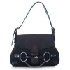 Gucci Vintage - GG Horsebit Jacquard Handbag Bag - Black - Leather Handbag - Luxury High Quality - Avvenice