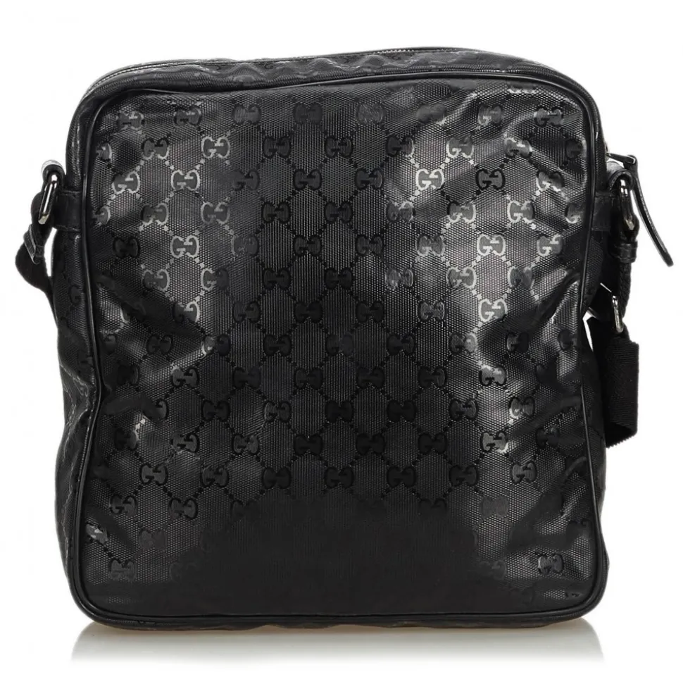 Gucci Vintage - GG Imprime Messenger Bag - Black - Leather Handbag - Luxury High Quality - Avvenice