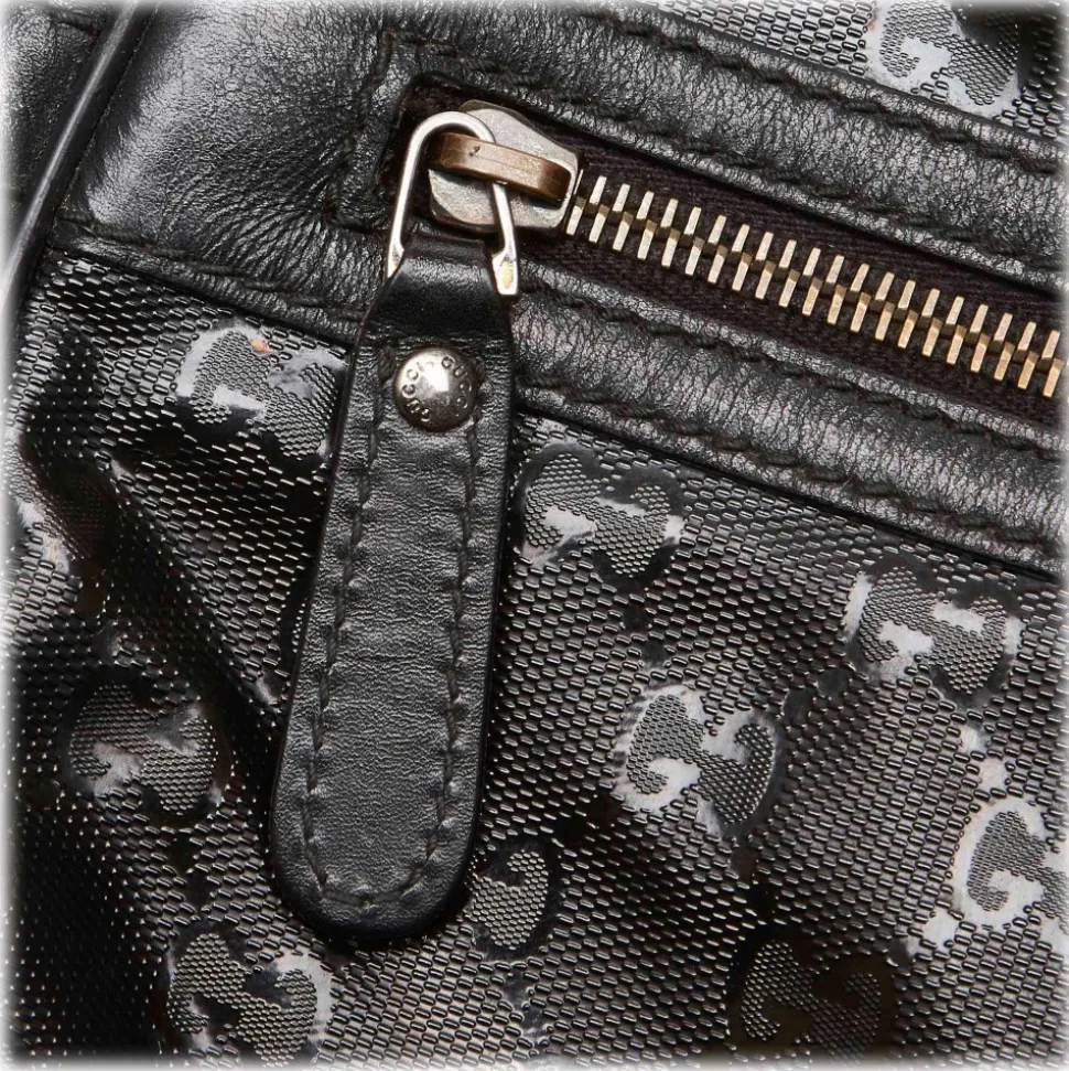 Gucci Vintage - GG Imprime Messenger Bag - Black - Leather Handbag - Luxury High Quality - Avvenice
