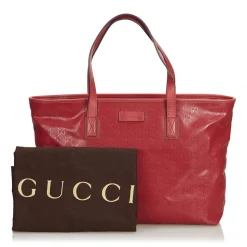 Gucci Vintage - GG Imprime Tote Bag - Pink - Leather Handbag - Luxury High Quality - Avvenice