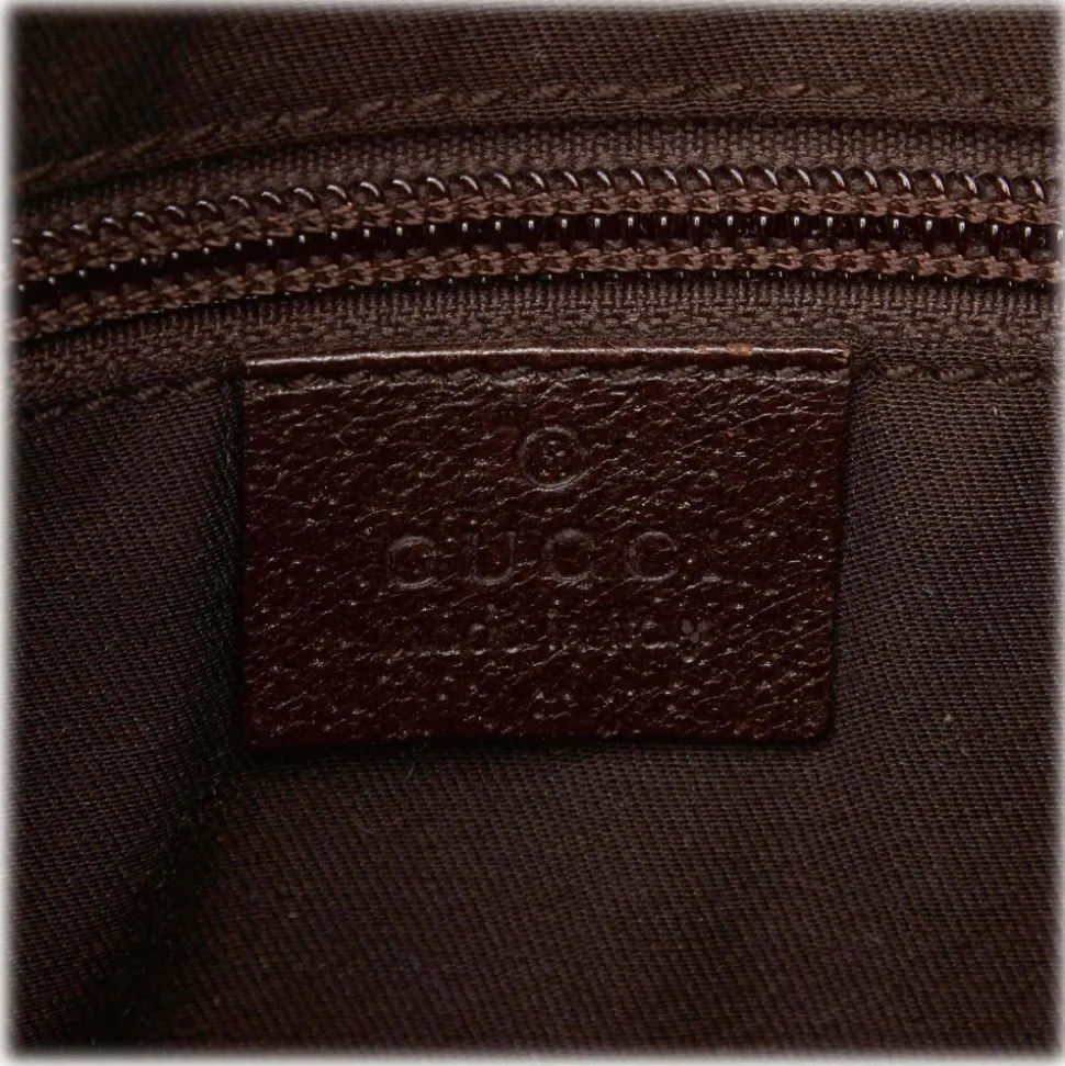 Gucci Vintage - GG Jacquard Crossbody Bag - Brown - Leather Handbag - Luxury High Quality - Avvenice