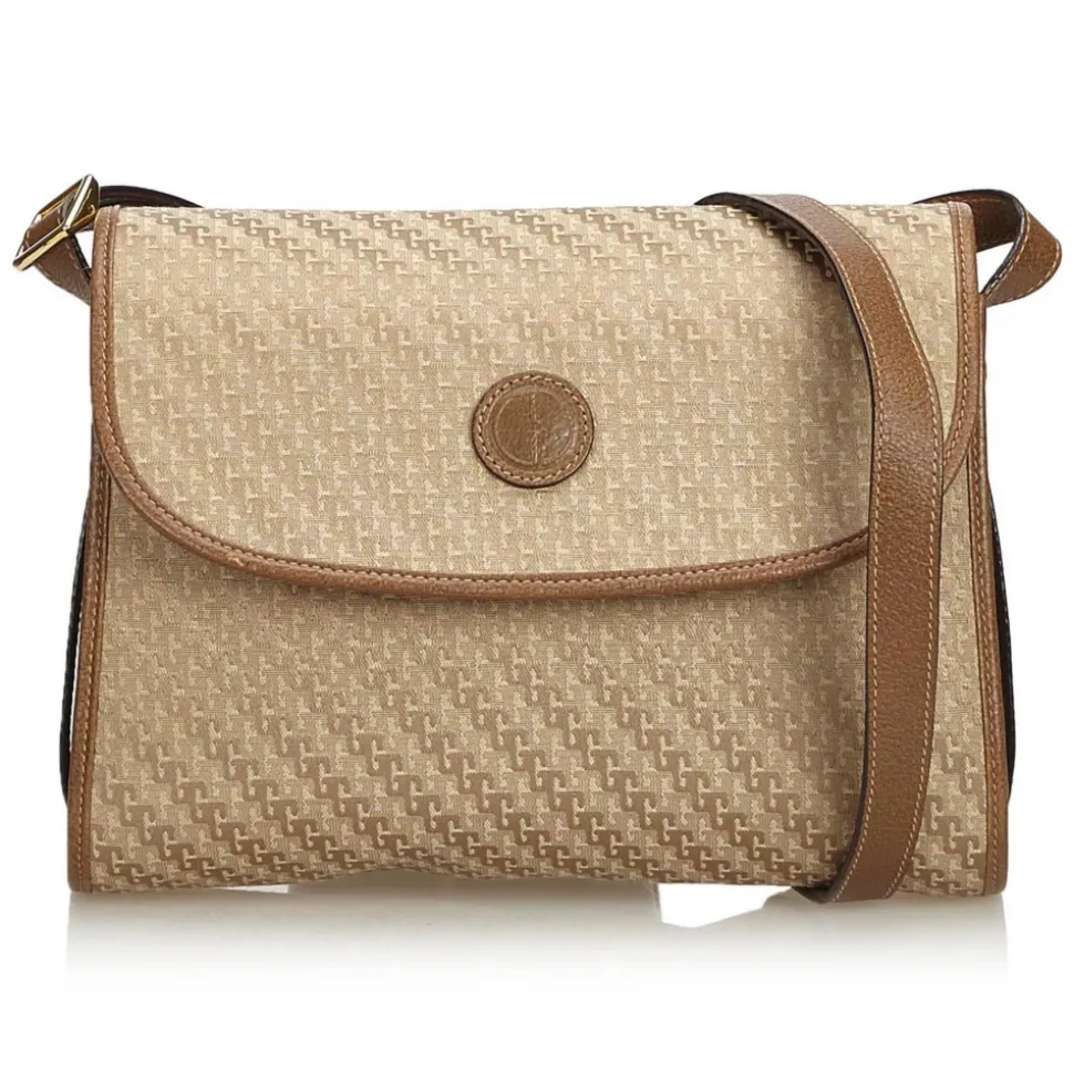 Gucci Vintage - GG Jacquard Crossbody Bag - Brown - Leather Handbag - Luxury High Quality - Avvenice