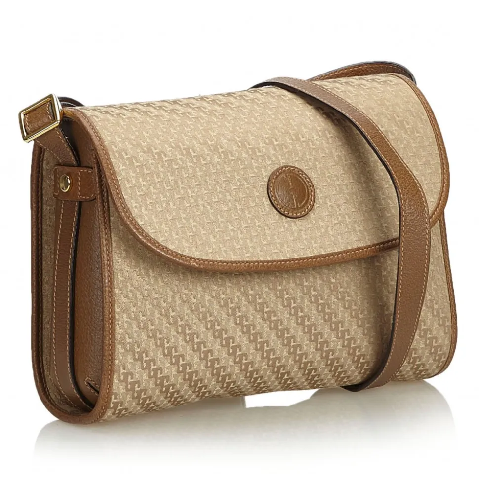 Gucci Vintage - GG Jacquard Crossbody Bag - Brown - Leather Handbag - Luxury High Quality - Avvenice