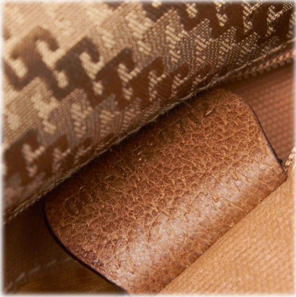 Gucci Vintage - GG Jacquard Crossbody Bag - Brown - Leather Handbag - Luxury High Quality - Avvenice