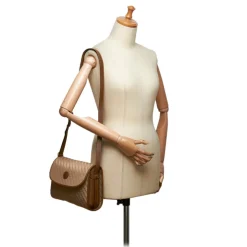 Gucci Vintage - GG Jacquard Crossbody Bag - Brown - Leather Handbag - Luxury High Quality - Avvenice