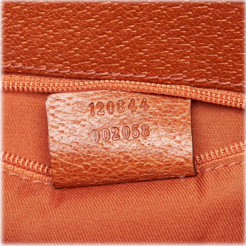 Gucci Vintage - GG Jacquard Tote Bag - Brown - Leather Handbag - Luxury High Quality - Avvenice