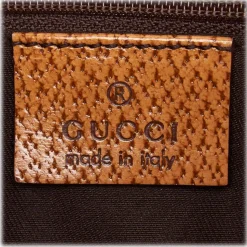 Gucci Vintage - GG Jacquard Tote Bag - Brown - Leather Handbag - Luxury High Quality - Avvenice